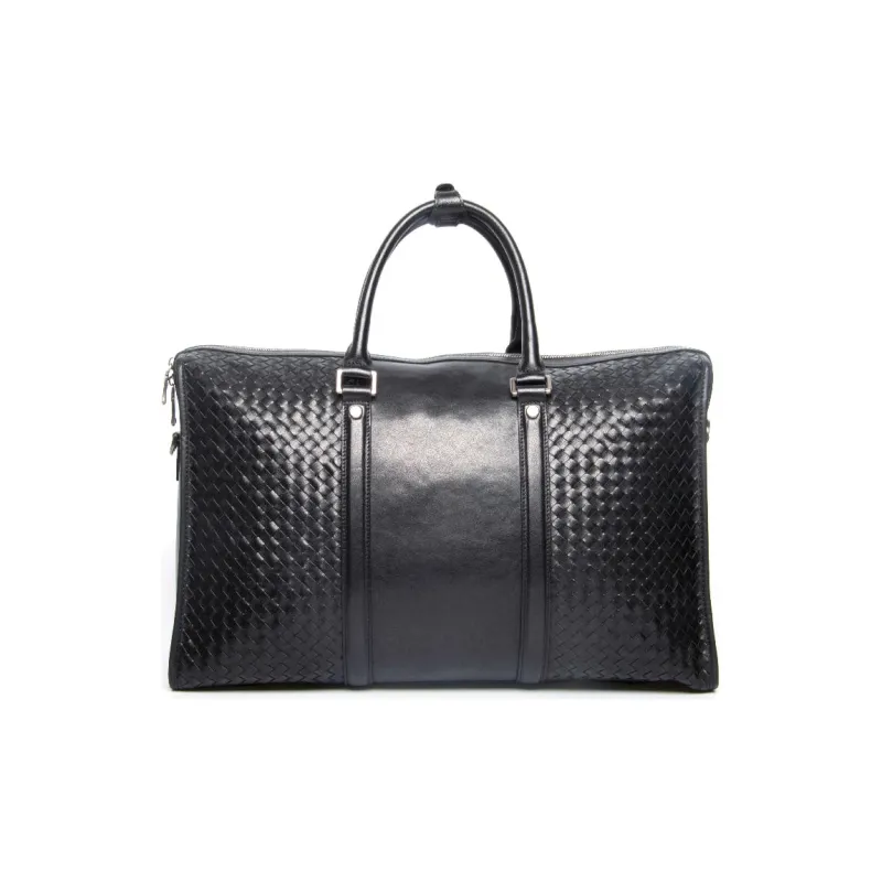 Hush Puppies Top Grain Cow Leather Handbags Briefcases Large Size Men's Black-1