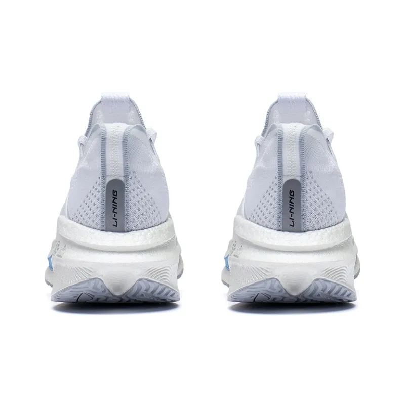 LiNing Jueying Essential Cushioning Breathable Rebound Low Top Casual Running Shoes Men's White Silver-3