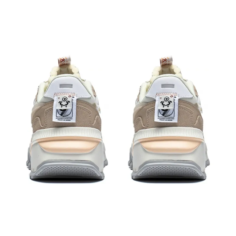 LiNing Fangyuan EVO Low Top Running Shoes Women's Umber Beige White-3