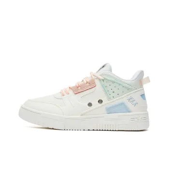 Erke Rising Warm Anti Slip And Wear Resistant Low Top Skateboard Shoes Women's White Gray Blue