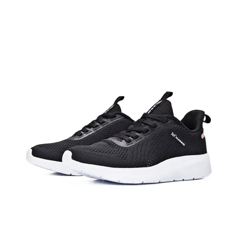 361° Breathable Low Top Running Shoes Women's Black Pink-2