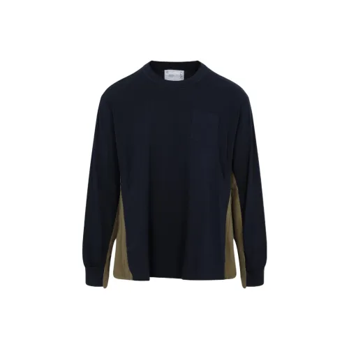 Sacai Sweatshirts Men Dark Blue