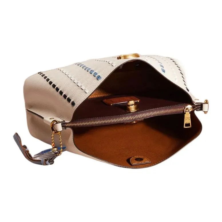 COACH Willow Pebbled Leather Portable Crossbody Bag Shoulder Bag Women's Chalk White/Blue-2
