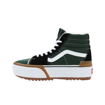 Vans Sk8 Hi Stacked High Top Shoes 'Green White' Women's