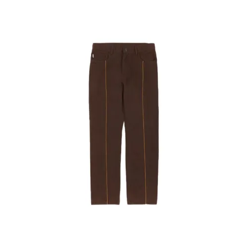 PLEASURES Casual Pants Men Brown