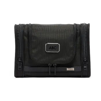 TUMI Alpha 3 Nylon Toiletry Bag, Travel Bag Large Size Unisex Black