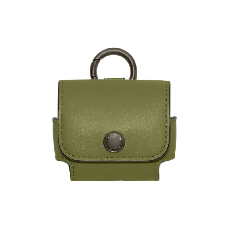COACH Refined Calfskin AirPods Pro Earphone Case Men's Olive Green-0