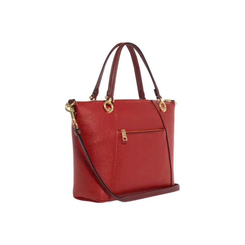 COACH Kacey Refined Leather Dumpling Bag, Shoulder Bag, Crossbody Bag, Handbag Trumpets Women's Red-1