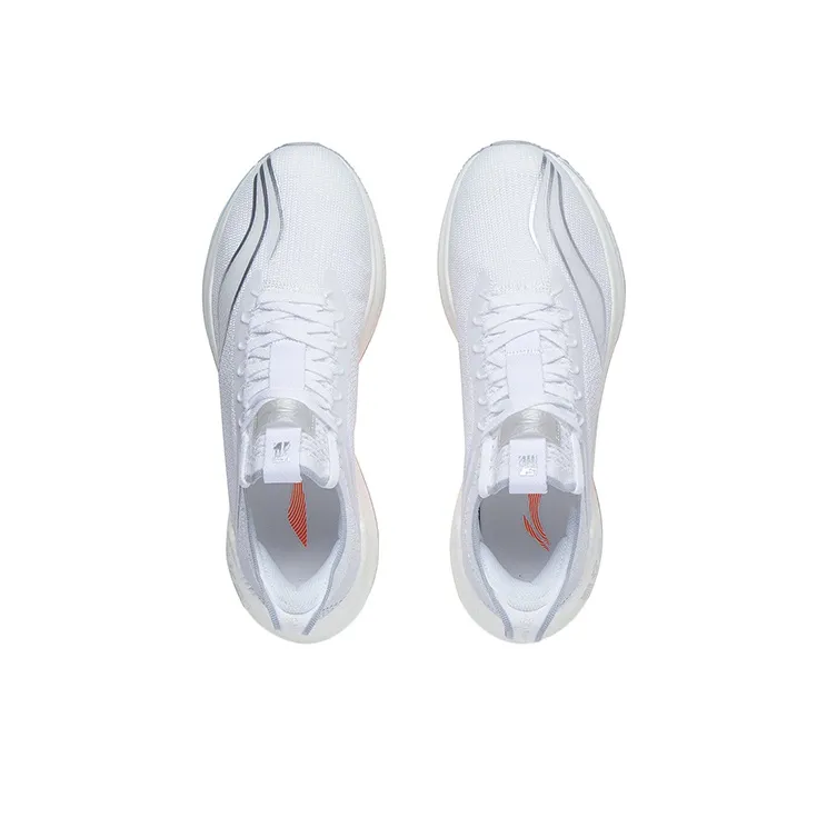 LiNing Jueying Essential Cushioning Breathable Rebound Low Top Casual Running Shoes Men's White Silver-2