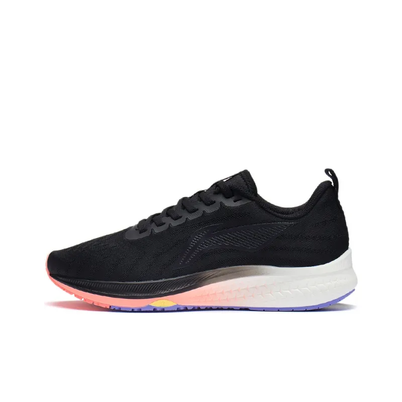 LiNing Red Hare 5 Rebound Cushioning Wear Resistant Slip Resistant Support Low Top Running Shoes Women's Black-0