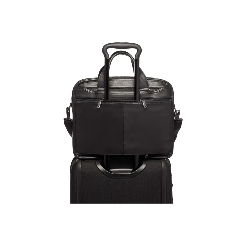 TUMI Alpha 3 Leather Laptop Bags Briefcases Men's Black-5