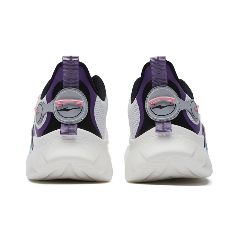 Erke Low Top Running Shoes Men's White Gaming Purple-3