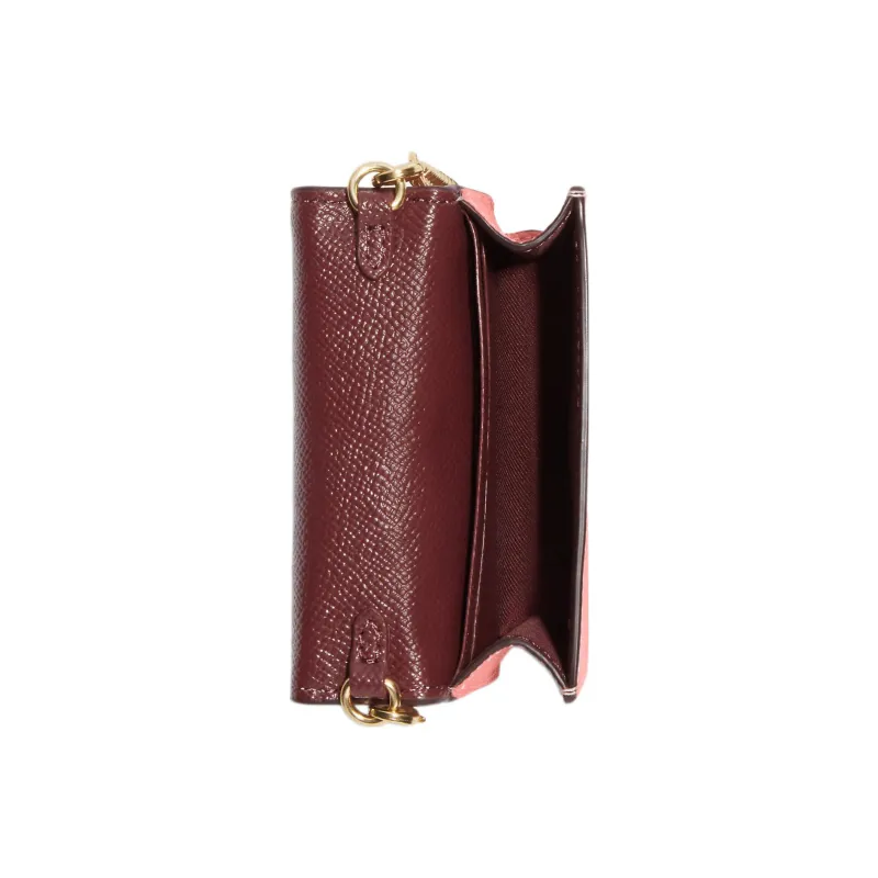 COACH Cross Grain Leather Wallet, Shoulder Bag, Crossbody Bag Mini Women's Cherry Blossom Pink-2