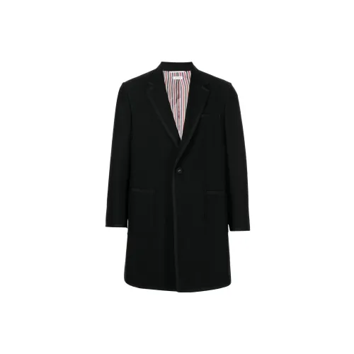 THOM BROWNE Coats Men Black