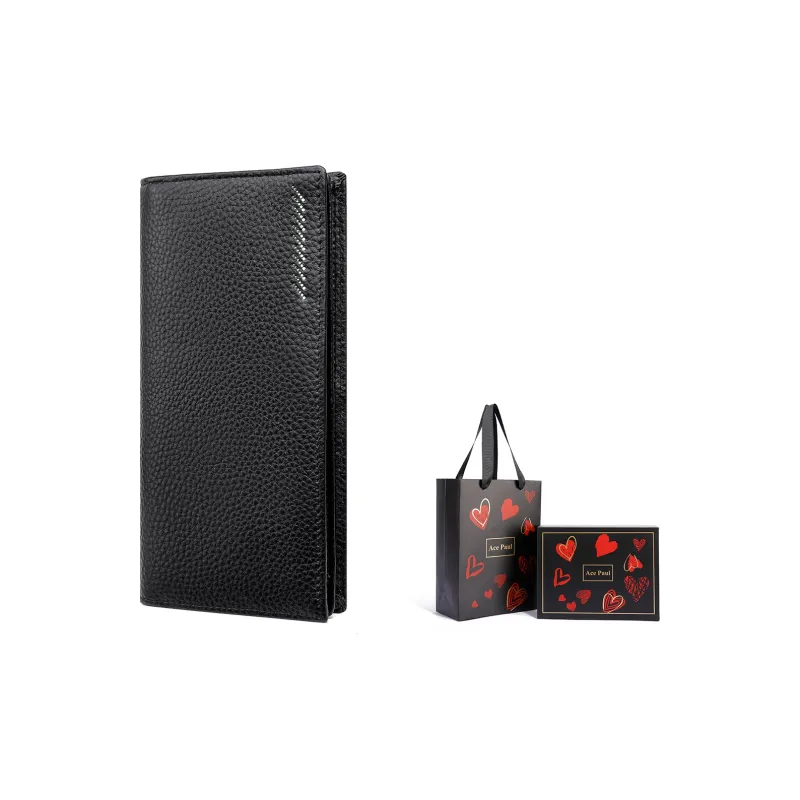Ace Paul Cow Leather Wallet Men's Black-23