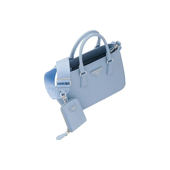 PRADA Galleria Killer Bag Saffiano Leather Portable Crossbody Bag Shoulder Bag Mini Women's Sky Blue-2