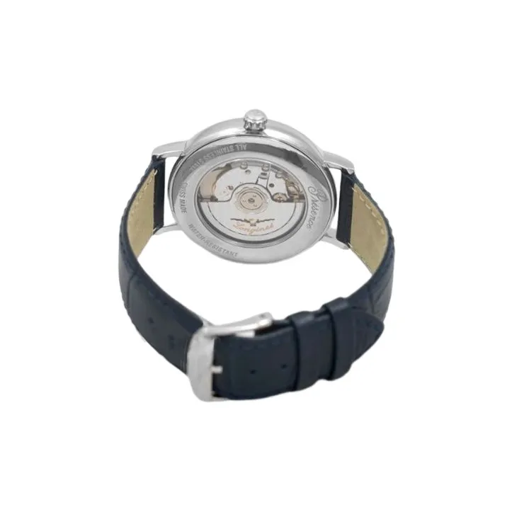 LONGINES Automatic Mechanical Movement Men's Watch 40mm Blue Dial Stainless Steel Watch Case Leather Watch Bands-2