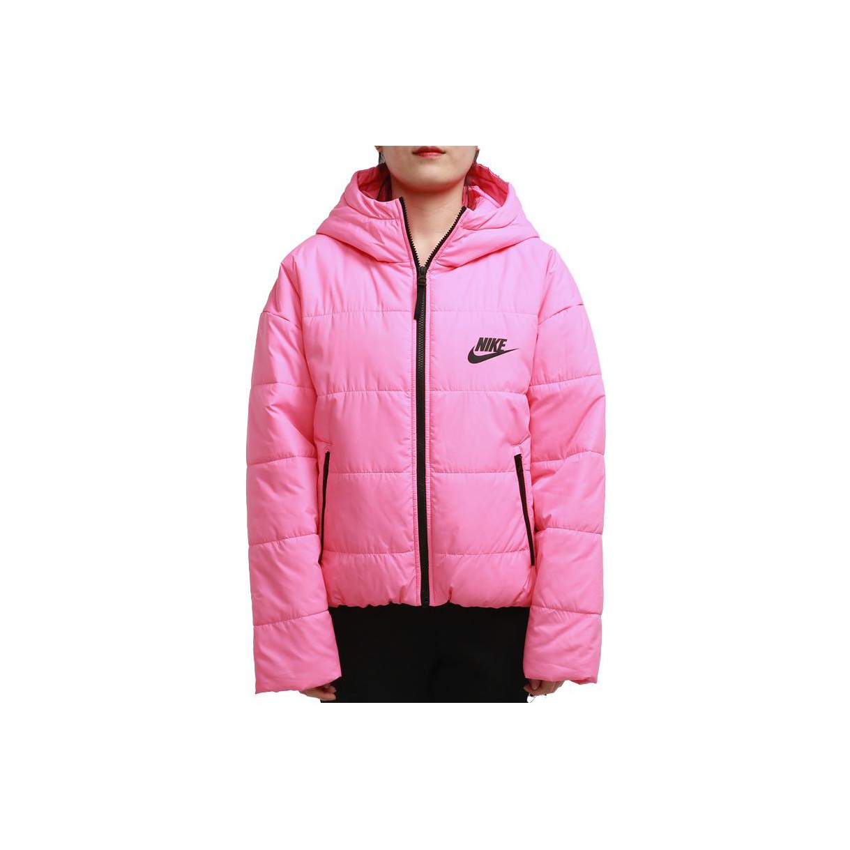 Nike pink puffer jacket hotsell