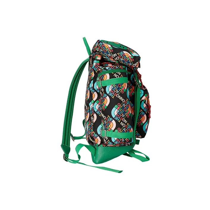 GUCCI The North Face Collaboration Leather Detail Backpack Men's Green & Black-3