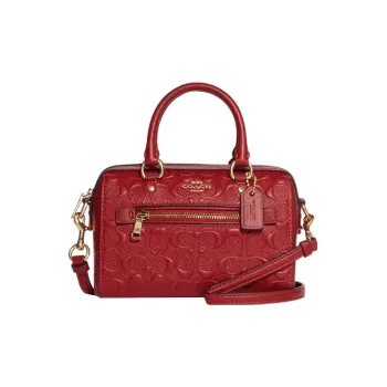 COACH Rowan Smooth Calf Leather Shoulder Bag Crossbody Bag Handbag Mini Women's Red