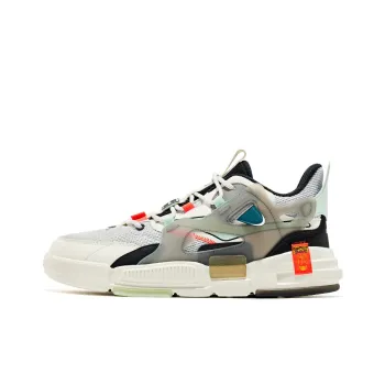 Erke Low Top Skateboard Shoes Men's White Dew Gray Light Cool Green