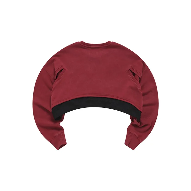 FILA FUSION FILA FUSION X N°21 Co branded Series Sweatshirts Women's Jordan Red-1
