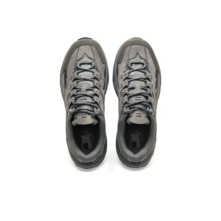 KAILAS Mountain Journey Collection Shock Absorbers With Slip Resistant Features Low Top Running Shoes Men's Silent Gray-2