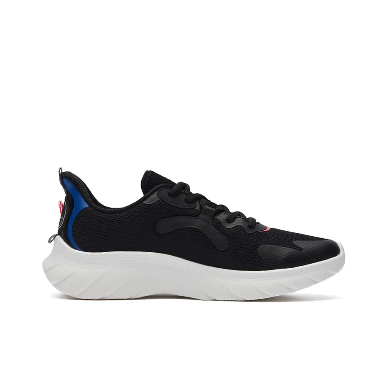 Erke Low-Top Running Shoes Men's Black Blue-1