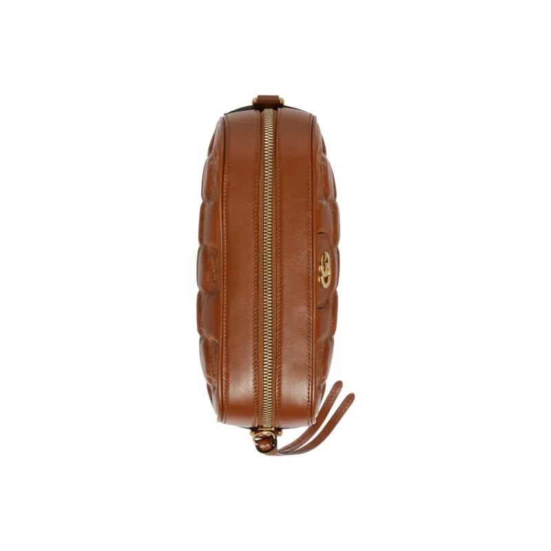 GUCCI GG Matelassé Leather Small Square Camera Bag Shoulder Bags Handbags Small Size Women's Light Brown-6