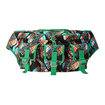 GUCCI The North Face Collaboration Nylon Sling Bag Fanny Pack Large Size Men's Green/Black