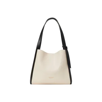 Kate Spade Knott Cow Leather Handbag Shoulder Bag Women's Milk White & Black