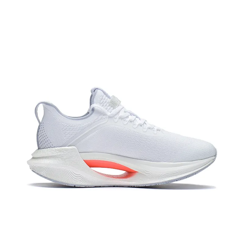 LiNing Jueying Essential Cushioning Breathable Rebound Low Top Casual Running Shoes Men's White Silver-1