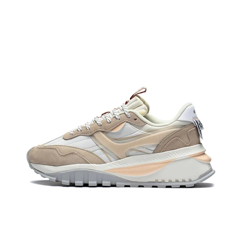 LiNing Fangyuan EVO Low Top Running Shoes Women's Umber Beige White-0