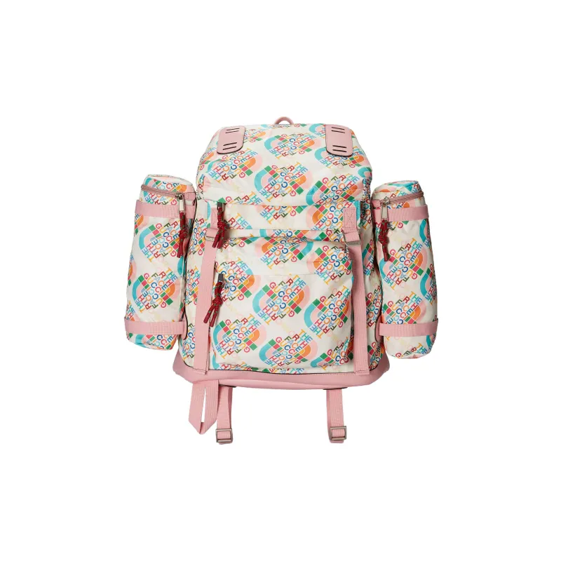 GUCCI The North Face Collaboration Leather Backpack Men's White/Pink-1
