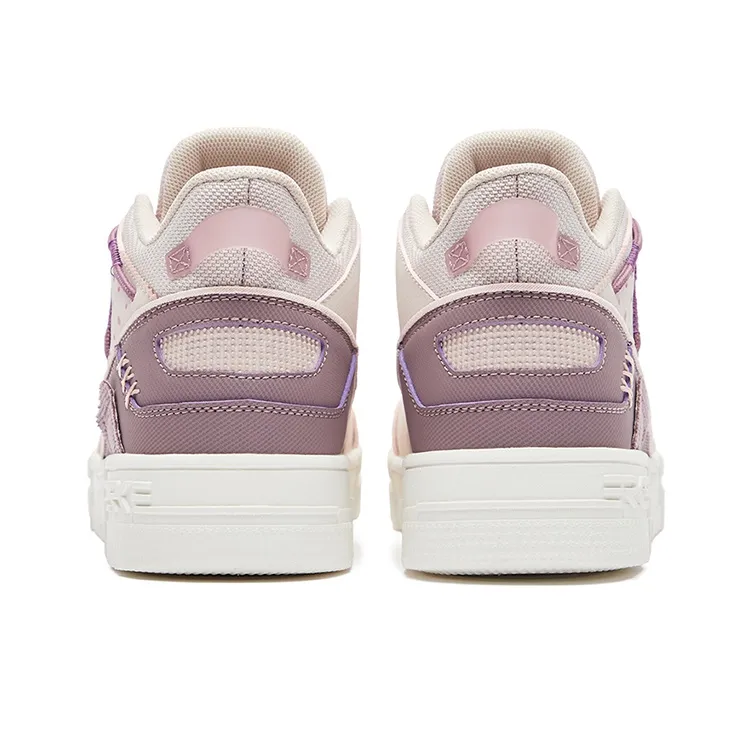 Erke Rising Anti-Slip Wear-Resistant Low-Top Skateboard Shoes Women's Daylily Grey Dusty Purple-3