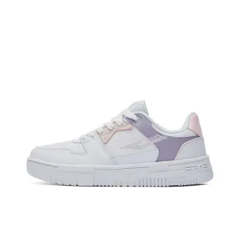Erke Low Top Skateboard Shoes Women's True White Misty Purple