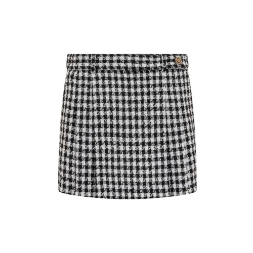 VERSACE Casual Short Skirts Women's Black/White