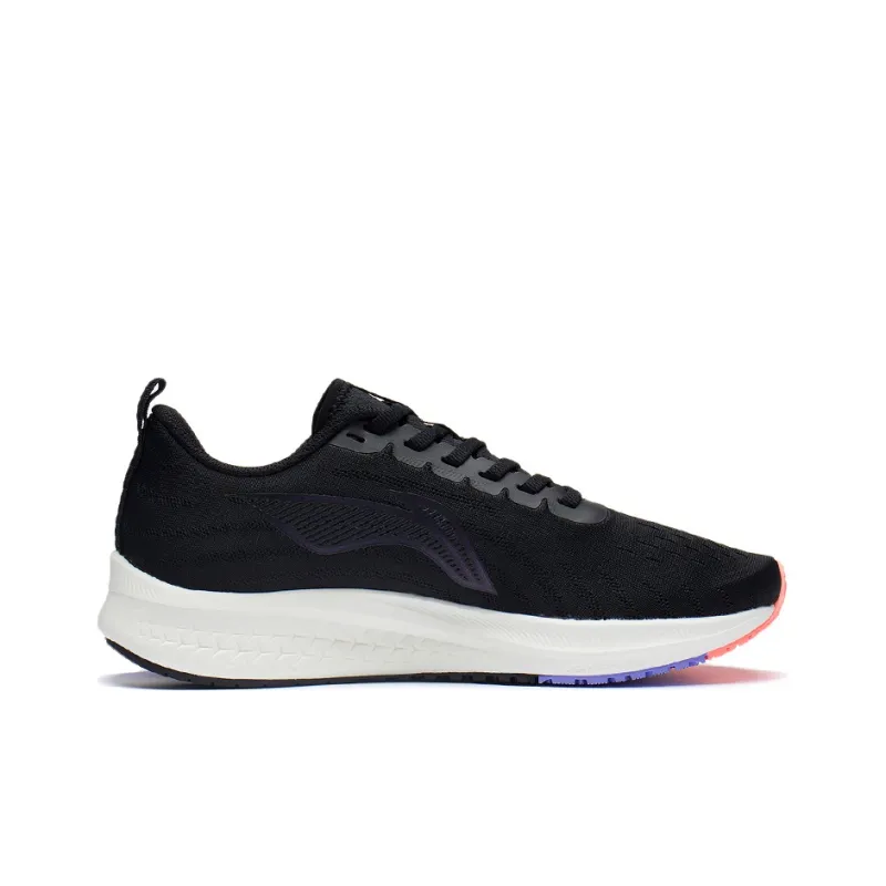 LiNing Red Hare 5 Rebound Cushioning Wear Resistant Slip Resistant Support Low Top Running Shoes Women's Black-1