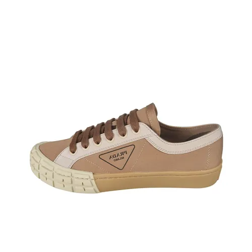 PRADA Skateboard Shoes Men Low-Top Brown