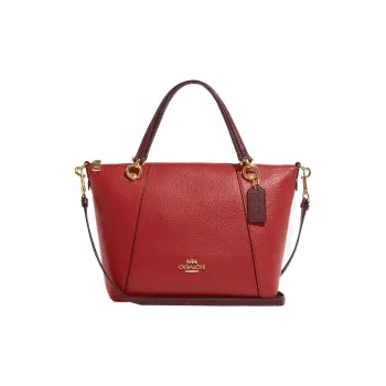 COACH Kacey Refined Leather Dumpling Bag, Shoulder Bag, Crossbody Bag, Handbag Trumpets Women's Red