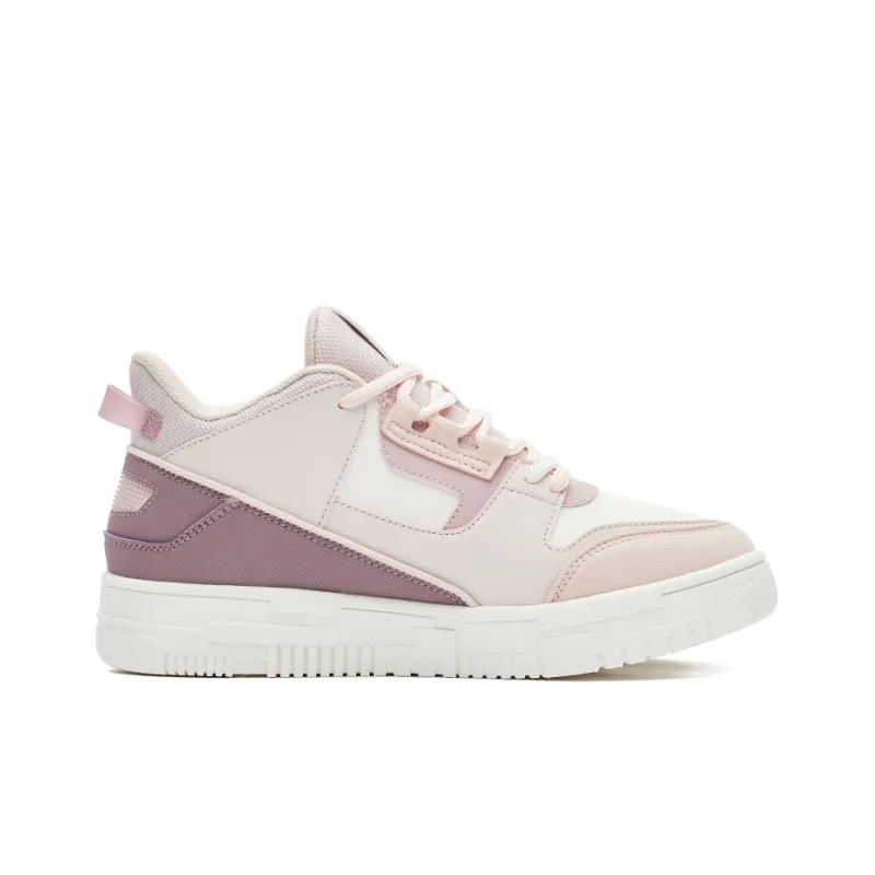 Erke Rising Anti-Slip Wear-Resistant Low-Top Skateboard Shoes Women's Daylily Grey Dusty Purple-1