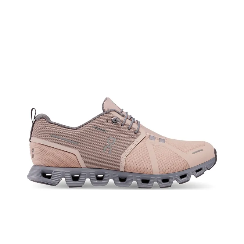 On Running Cloud 5 Waterproof Rose Fossil Women's-1