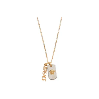 VERSACE Medusa Logo Tag Chain Linked Necklace