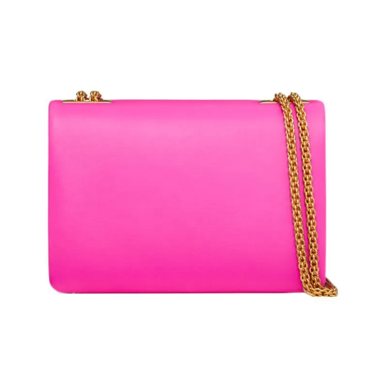 Valentino One Stud Sheepskin Crossbody Bag Shoulder Bag Women's Pink-2