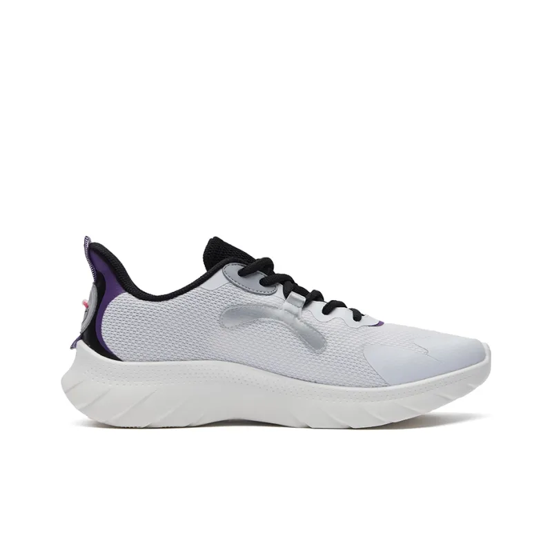 Erke Low Top Running Shoes Men's White Gaming Purple-1