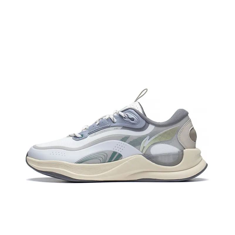 LiNing Yun Ji Shock Absorbers Slip Resistant Breathable Low Top Sports Casual Shoes Men's Gray-0