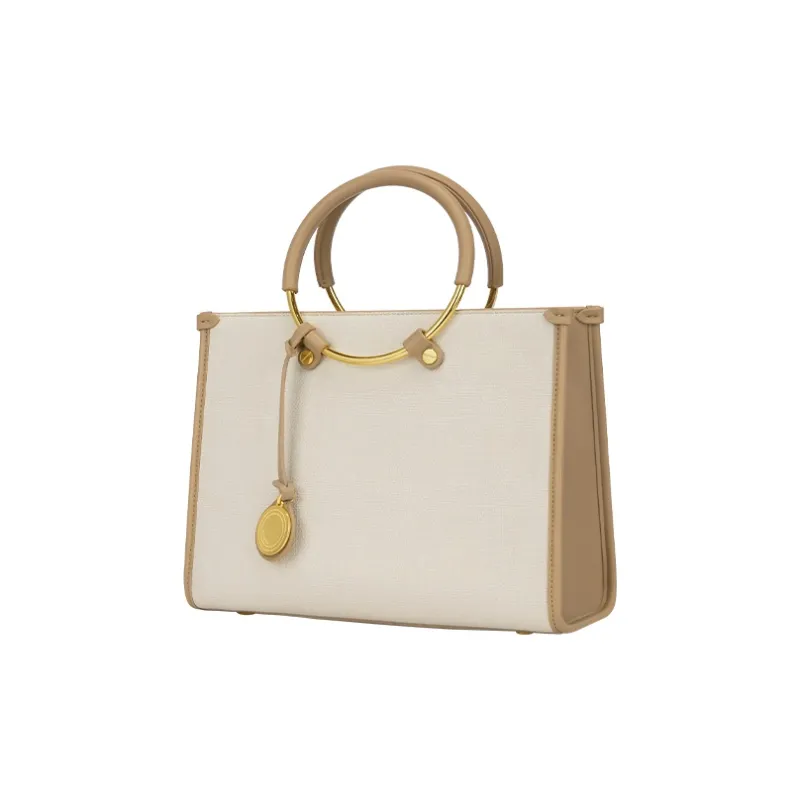 JONBAG Synthetic Leather Ring Pack Shoulder Bag, Crossbody Bag, Handbag Tubas Women's Apricot-2