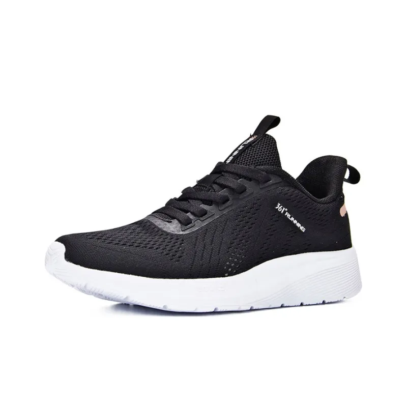 361° Breathable Low Top Running Shoes Women's Black Pink-1