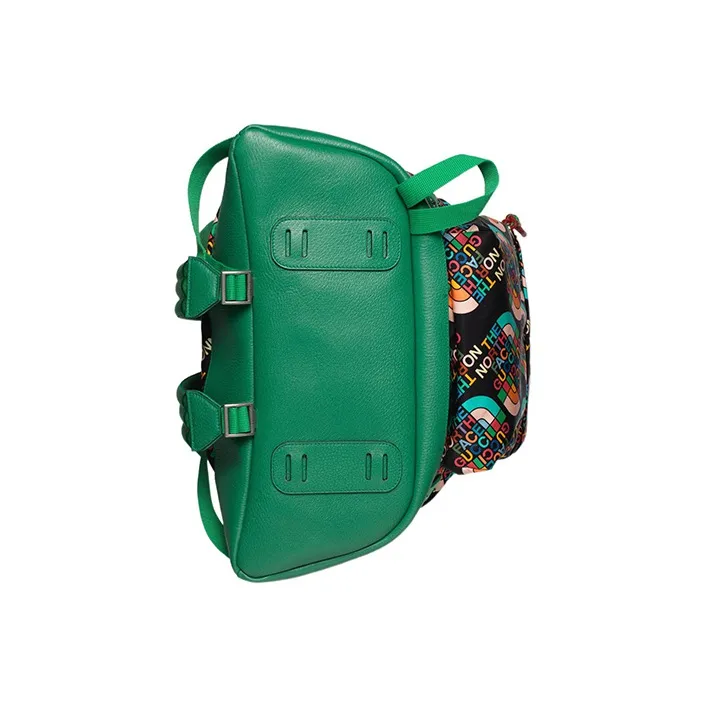 GUCCI The North Face Collaboration Leather Detail Backpack Men's Green & Black-6