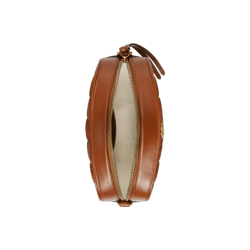 GUCCI GG Matelassé Leather Small Square Camera Bag Shoulder Bags Handbags Small Size Women's Light Brown-7
